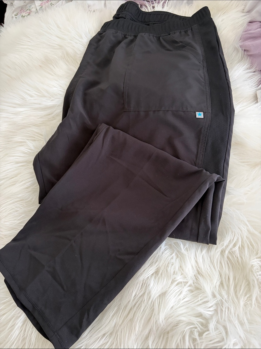Black scrubs Pants with Star Tag